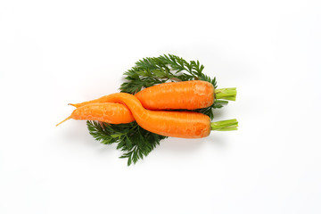 two twisted carrots
