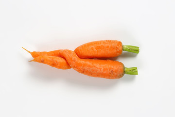 two twisted carrots