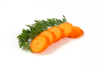 slices of fresh carrot