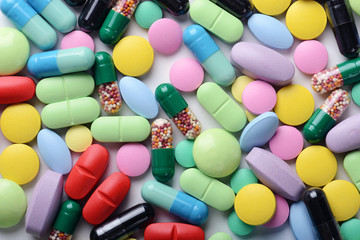 pills isolated on white background