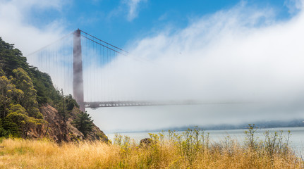 Golden Gate Bridge with fog