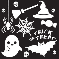 Halloween Flat Elements : Vector Illustration