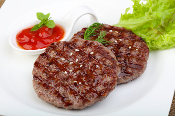 Grilled burger cutlet