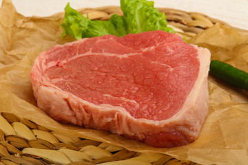 Beef steak raw
