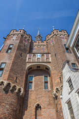 Fototapeta na wymiar Medieval city gate Sassenpoort in the center of Zwolle