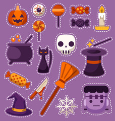 Halloween Flat Elements : Vector Illustration