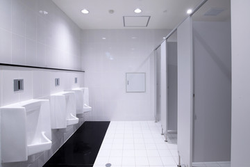 Perspective of men restroom