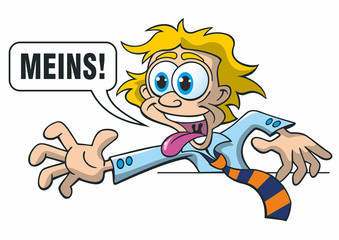 Cartoon Comic Gier zugreifen meins 