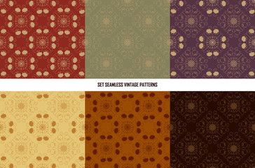 Seamless floral pattern collection