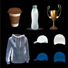 advertising surface with space for logos, advertising, souvenirs