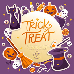 Halloween Flat Elements : Vector Illustration