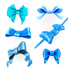 bow ribbon gift vector set