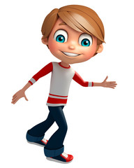 Kid boy with Running pose