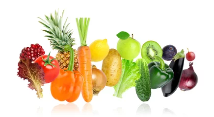 Raamstickers Fruits and vegetables © seralex