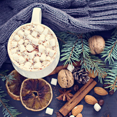 Cocoa, coffee marshmelou