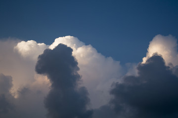 Dramatic sky with stormy clouds