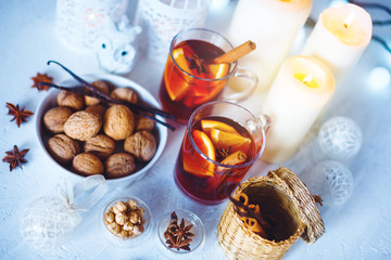 Christmas decorations with festive mood