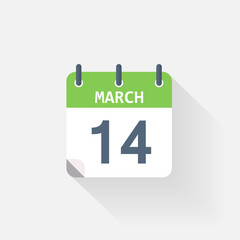 14 march calendar icon