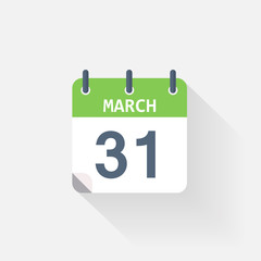 31 march calendar icon