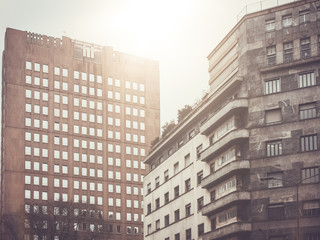 Fototapeta premium some apartment buildings in vintage look