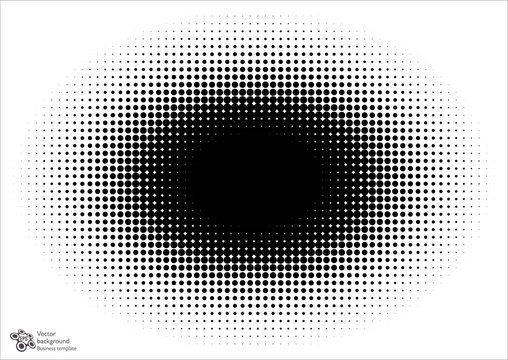 Vector Graphic #Halftone Dot Oval Pattern 