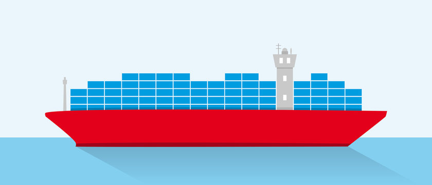 Containerschiff - Infografik