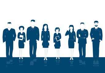 Business team. Vector illustration. Flat