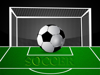 Illustration of soccer game background 