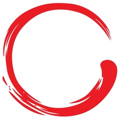Red Zen Circle Minimalistic Vector