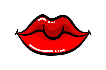 Beautiful image of red lips