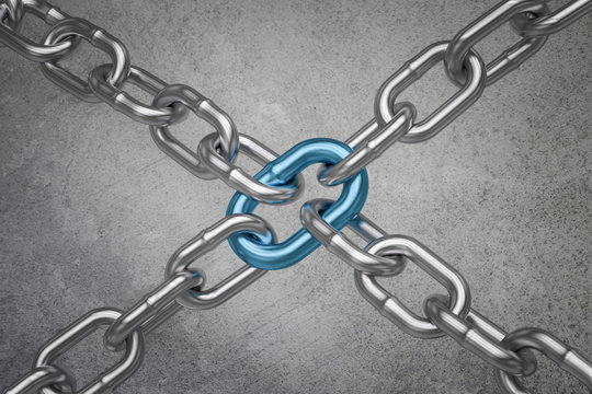 Teamwork Concept with Chains