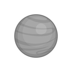Jupiter planet icon in black monochrome style on a white background vector illustration
