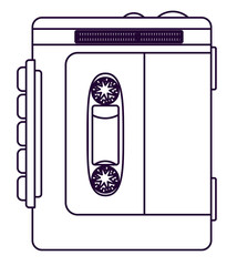 Cassette icon. retro technology gadget and antique theme. Isolated design. Vector illustration