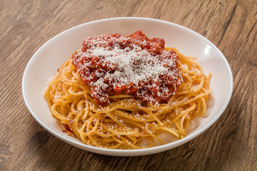 イタリアンパスタ　 アマトリチャーナ　 Spaghetti All'Amatriciana