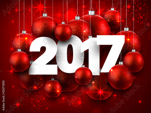 Happy new year red background stock photo 344319950 : shutterstock "2017 New Year red background." Stock image and royalty-free vector files on Fotolia.com - Pic
