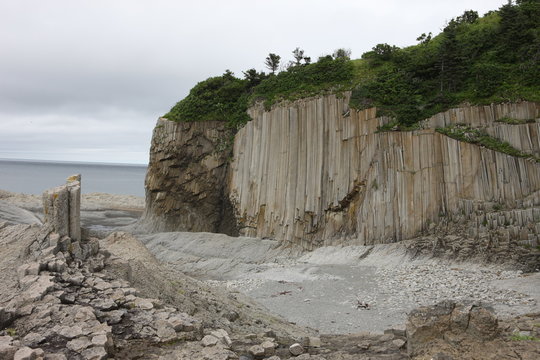 Kunasir Kurils islands Rocks Russia