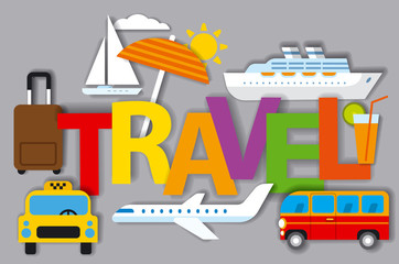  badges for travel concept
