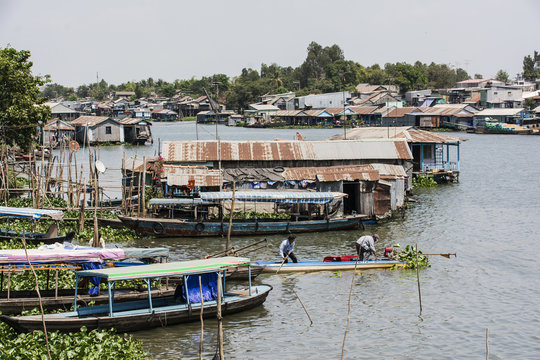 Vietnam, Chau Doc am Mekong Delta.