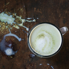 Matcha latte with milk