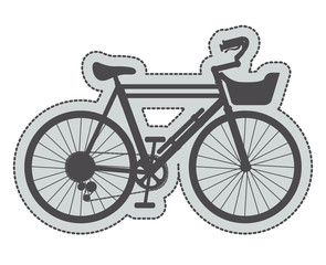 Naklejka premium Bike bicycle cycle icon. Healthy lifestyle sport and transportation theme. Isolated design. Vector illustration