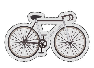 Naklejka premium Bike bicycle cycle icon. Healthy lifestyle sport and transportation theme. Isolated design. Vector illustration