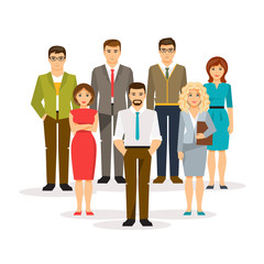 Obraz premium Business men and women. Vector illustration