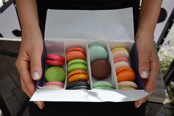 Sweet macarons afternoon
