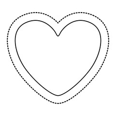 Heart shape icon. Love passion and romantic theme. Isolated design. Vector illustration