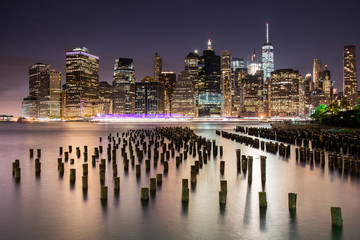 Obraz premium sunrise over lower manhattan