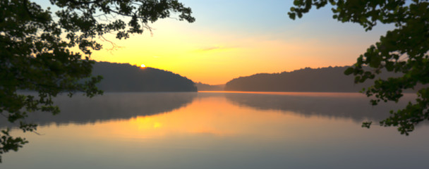 Sonnenaufgang über dem Liebnitzsee