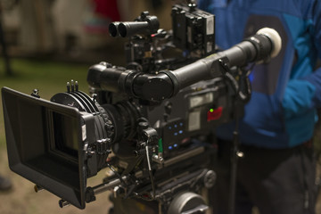 Digital Cinema Camera on set.
