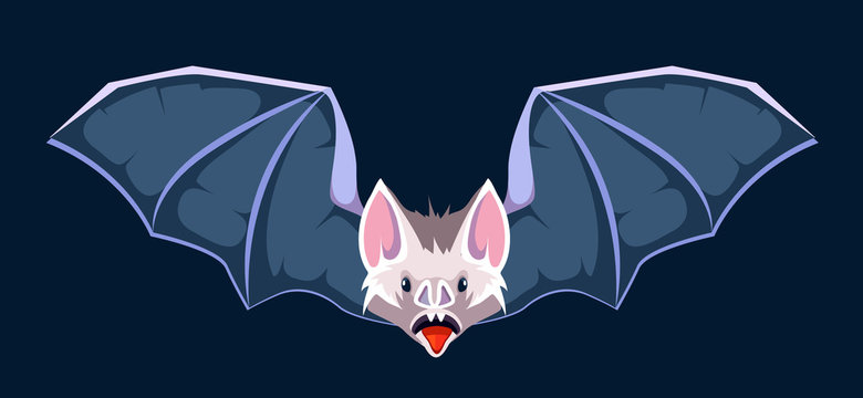 vector cartoon illustration of Bat.