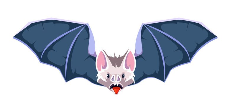 vector cartoon illustration of Bat.