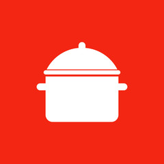 Cooking pan vector icon.
